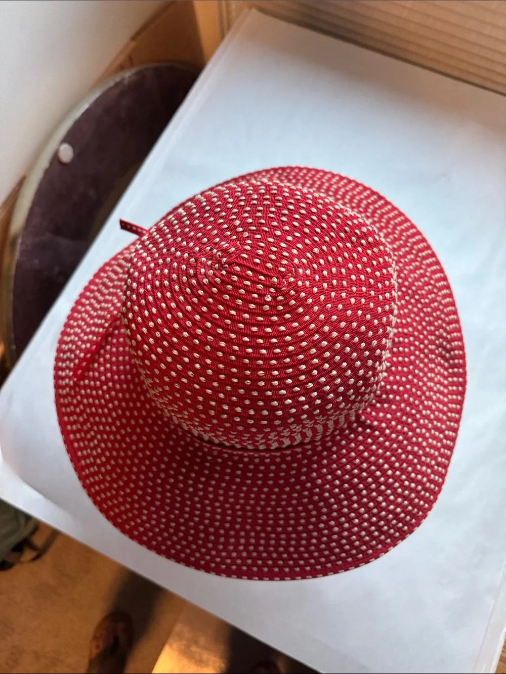 San Diego Hat Co. SPF 50 Sun Hat Womens OS Red dot cotton poly vacation Resort